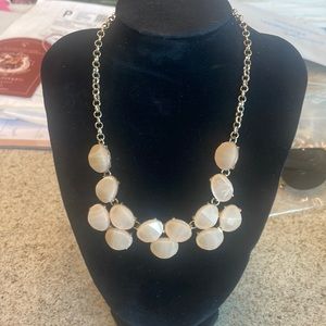 Cream Quartz Stone Statement Necklace